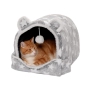 New Foldable Self-Warming Convertible Cuddler Pet Tent Bed Cozy Cave Bear Cat Bed With Plush Ball Toy