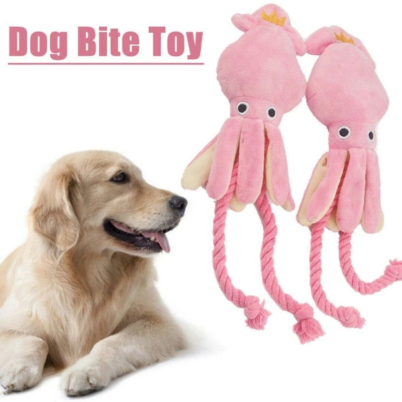 Octopus Cute Squid Pet Cat Dog Toy Pet Squeaky Plush Toy Pet Chew Toys for Dogs