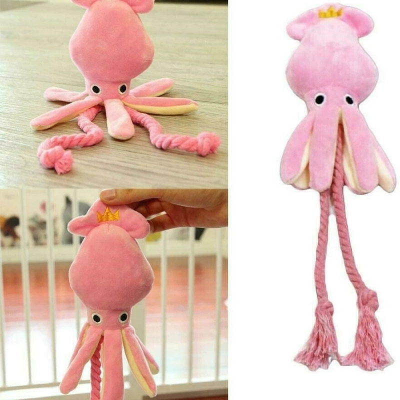 Octopus Cute Squid Pet Cat Dog Toy Pet Squeaky Plush Toy Pet Chew Toys for Dogs