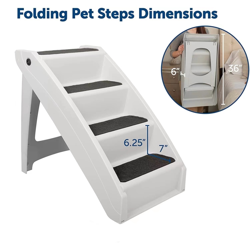 Durable Folding Dog Stairs Dog Steps for High Beds Pet Products