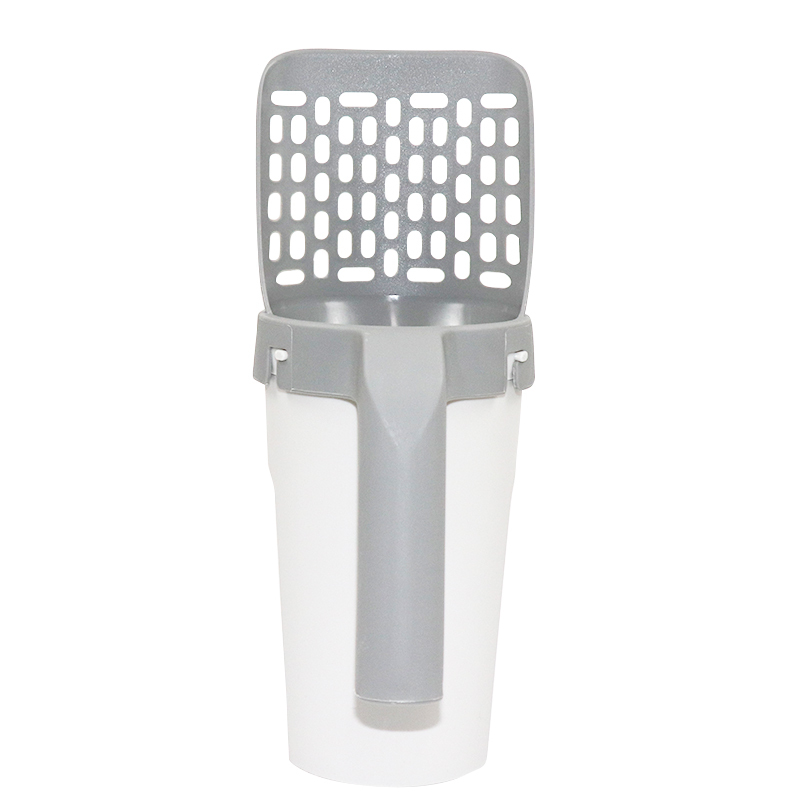 Large Capacity with Built-in Bag Holder Scoop and Bag at The Same Time  Cat Litter Shovel
