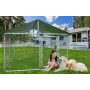 Water Resistant Black Proof Cover Chain Link Dog Cage with Heavy Duty Medium