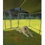 Water Resistant Black Proof Cover Chain Link Dog Cage with Heavy Duty Medium