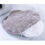 Anti-slip Warm Customized Suede Fabric Round Kitten Puppy House Bed And Sofa Bed Combination Cat Bed House