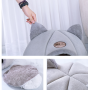Anti-slip Warm Customized Suede Fabric Round Kitten Puppy House Bed And Sofa Bed Combination Cat Bed House