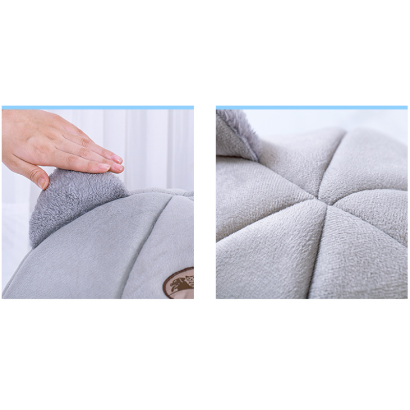 Anti-slip Warm Customized Suede Fabric Round Kitten Puppy House Bed And Sofa Bed Combination Cat Bed House