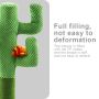 Cat Scratching Post Cactus Cat Scratcher Featuring with 3 Scratching Poles and Dangling Ball