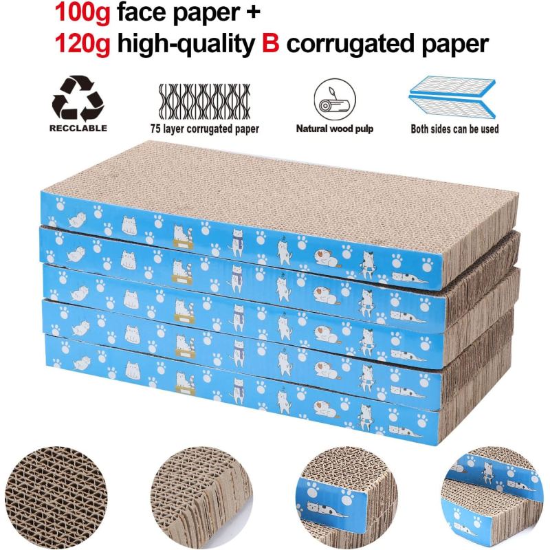 Cat Scratch Pad Cardboard,Reversible,Durable Recyclable Premium Scratcher, Suitable for Cats to Rest