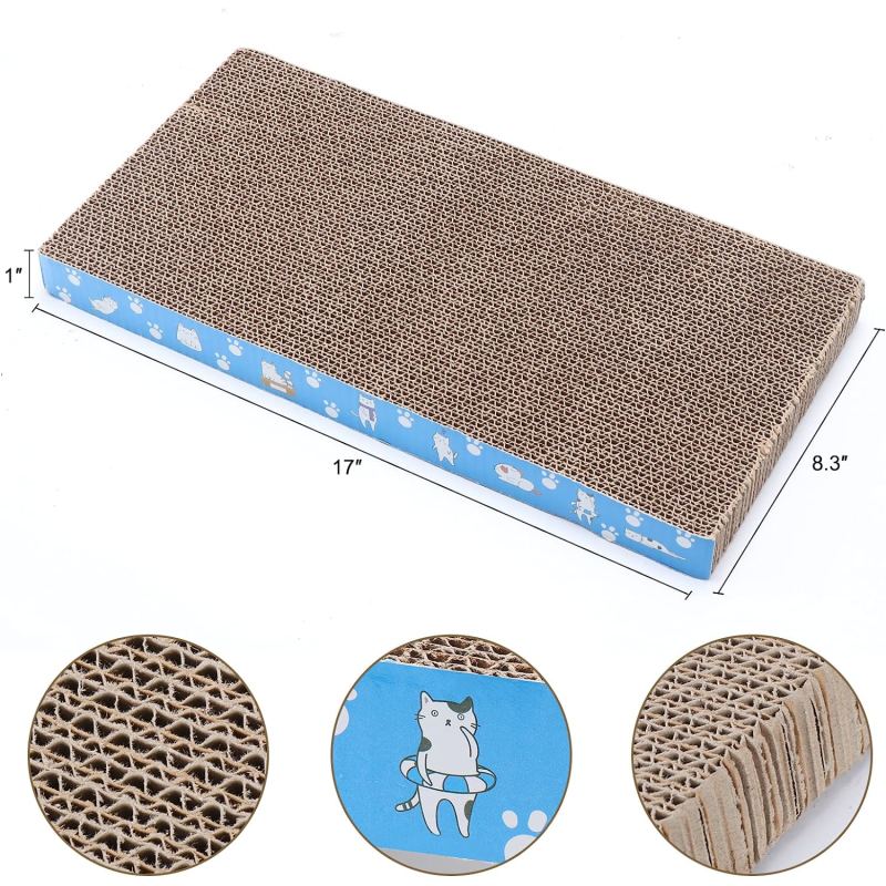 Cat Scratch Pad Cardboard,Reversible,Durable Recyclable Premium Scratcher, Suitable for Cats to Rest