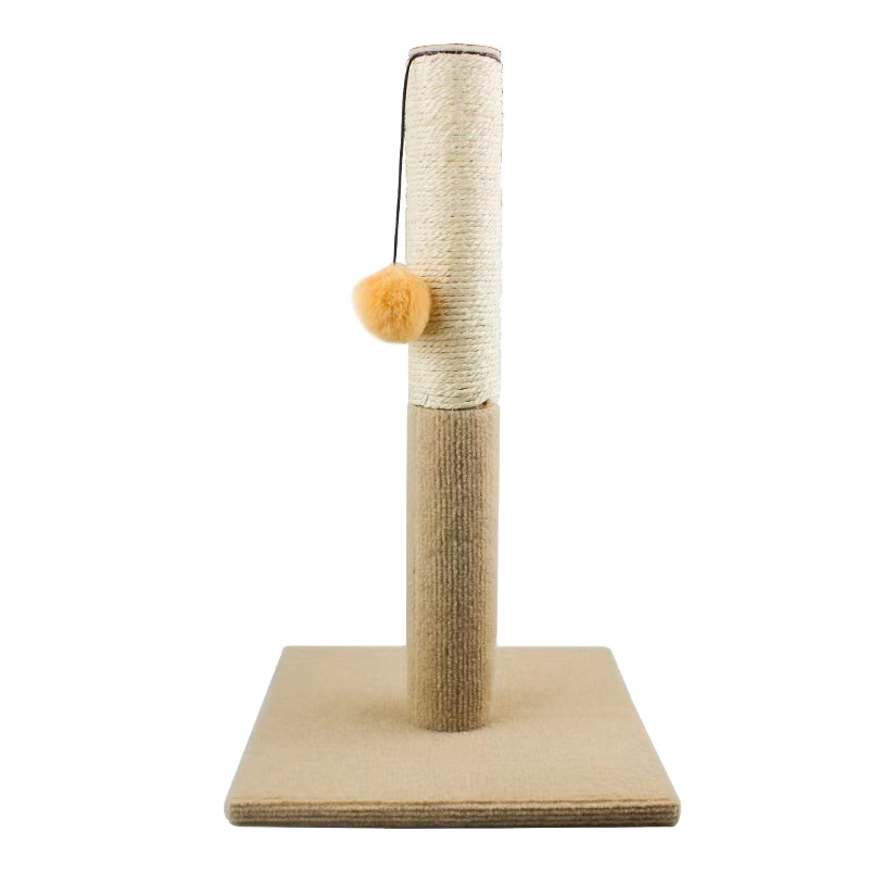 Sisal Cat Scratch Post Cat Claw Scratcher Pole with Sisal Rope Cat Activity Scratcher with Hanging Ball