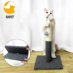 Sisal Cat Scratch Post Cat Claw Scratcher Pole with Sisal Rope Cat Activity Scratcher with Hanging Ball
