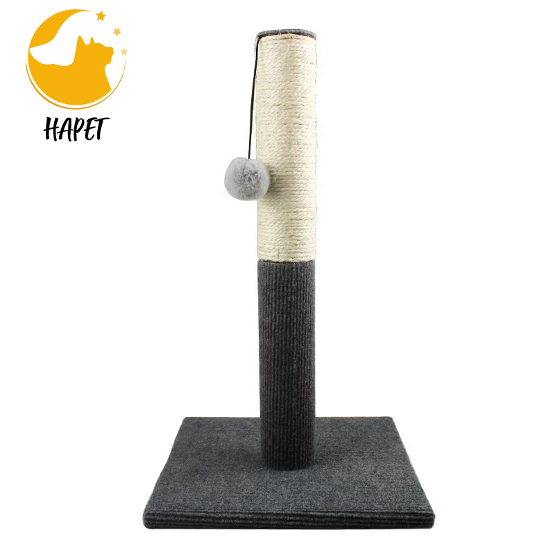 Sisal Cat Scratch Post Cat Claw Scratcher Pole with Sisal Rope Cat Activity Scratcher with Hanging Ball