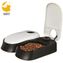 Automatic 2 Meal Pet Feeder with Battery Powered Programmable Timer 3 Cups Total Capacity, Cat and Small to Medium Dog Food