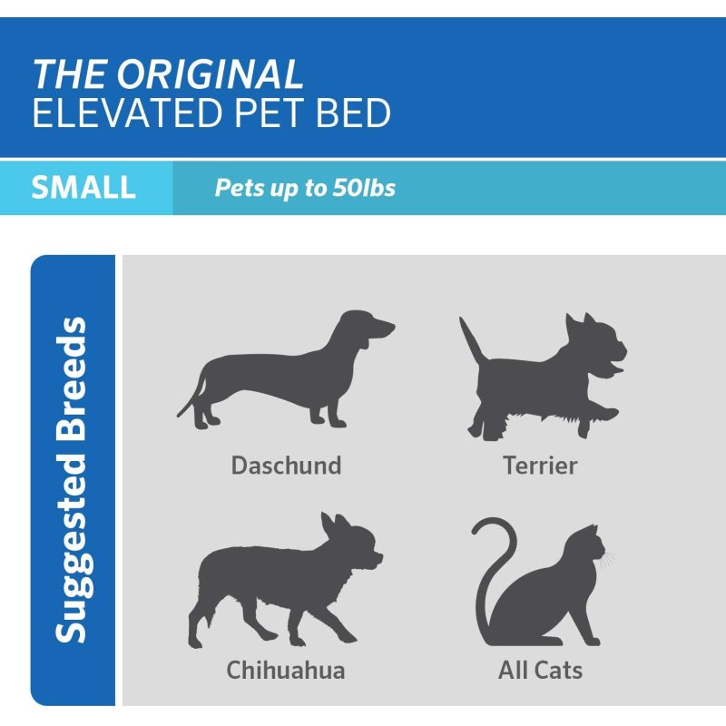 Heavy Duty Steel-Framed Metal Pet Bed Cooling Pet Cot for Indoor Comfortable Luxury Dog Cat Hammock Bed Elevated Pet Bed
