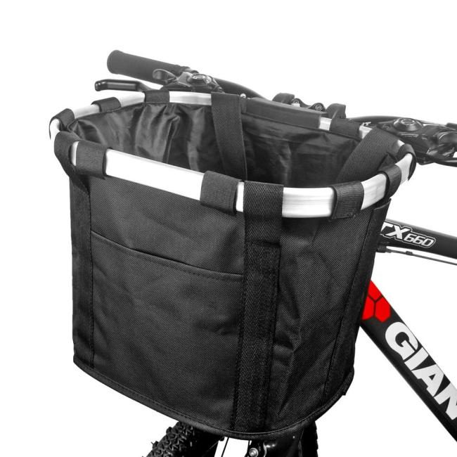 Wholesale Fashion Bicycle Basket Bike Front Folding Detachable Cycling Bag Perfect Removable Pet Cat Dog Carrier travel bag