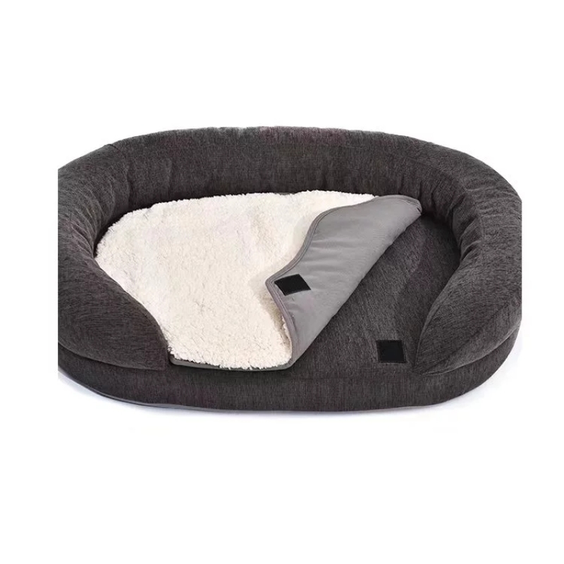 Pet Orthopedic Dog Bed Lounge Sofa Removable Cover Mattress Memory Foam with Removeable Cushion