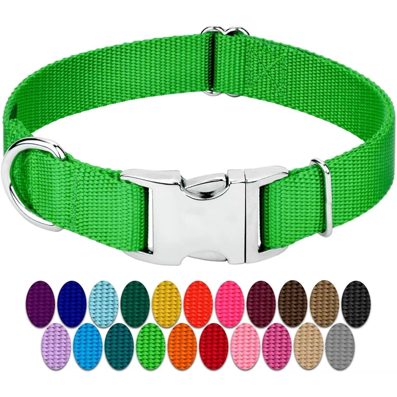 Premium Nylon Dog Collar with Metal Buckle Pet Products
