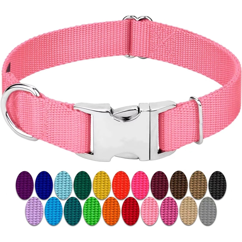 Premium Nylon Dog Collar with Metal Buckle Pet Products