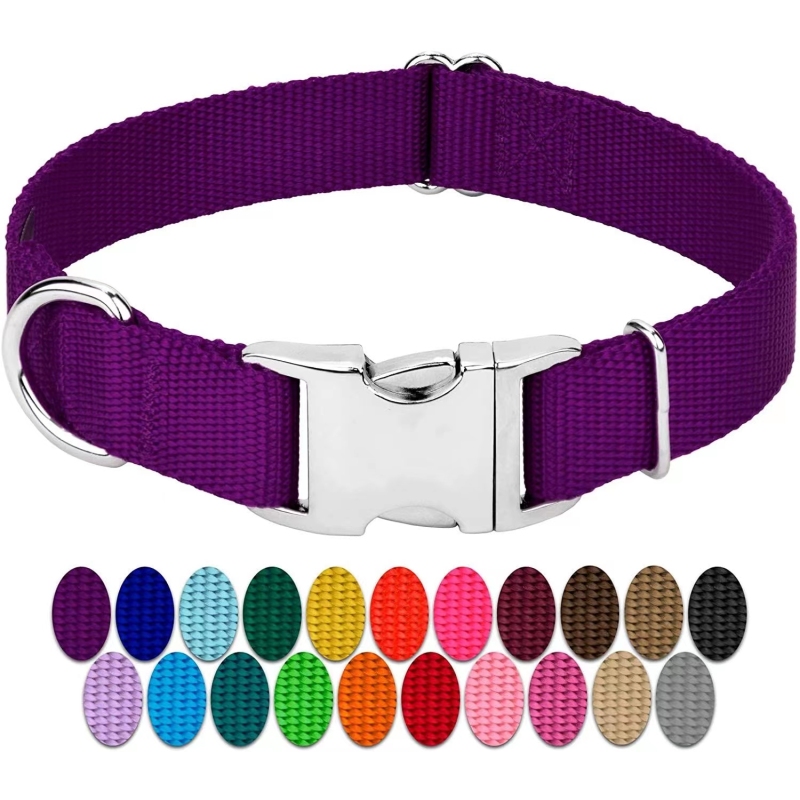Premium Nylon Dog Collar with Metal Buckle Pet Products