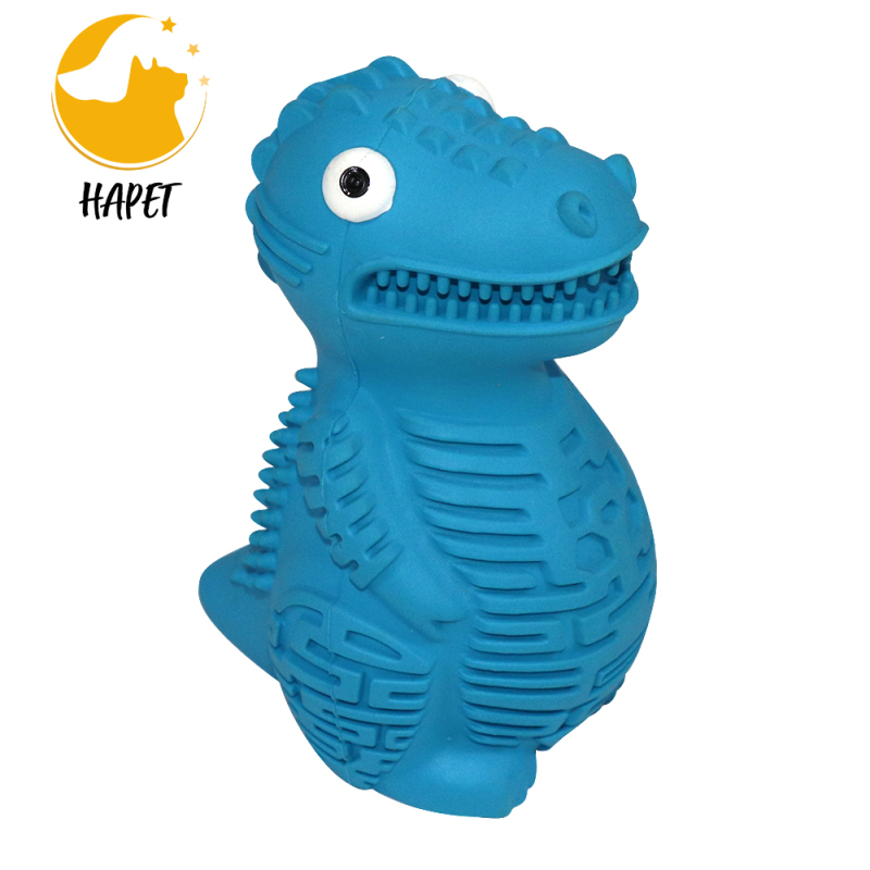 Dog Chew Toys for Aggressive Chewer Dog Toothbrush Dinosaur Shaped Tough Dog Dental Teeth Cleaning Chew Toy
