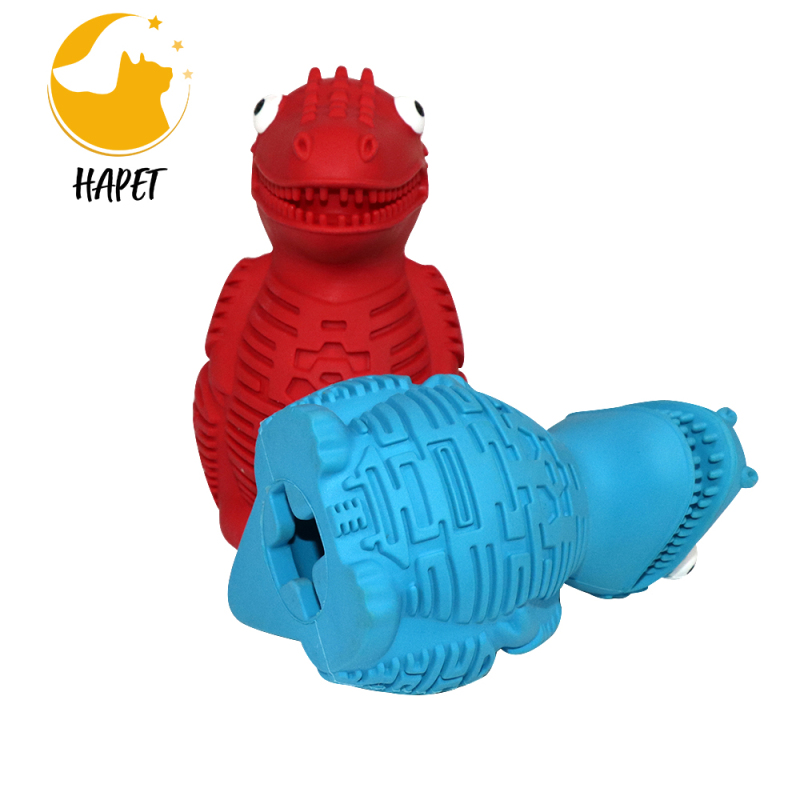 Dog Chew Toys for Aggressive Chewer Dog Toothbrush Dinosaur Shaped Tough Dog Dental Teeth Cleaning Chew Toy
