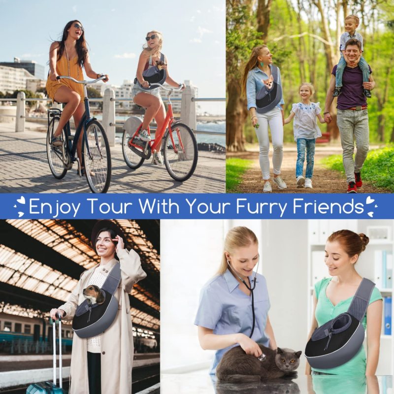 Hand Free Puppy Mesh Adjustable Pet Sling Carrier Breathable
