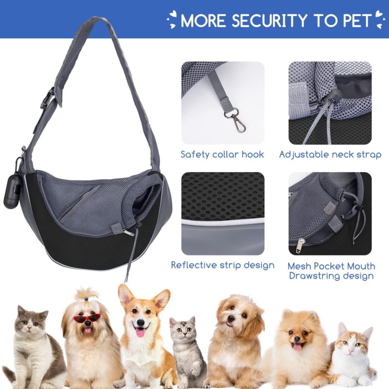 Hand Free Puppy Mesh Adjustable Pet Sling Carrier Breathable