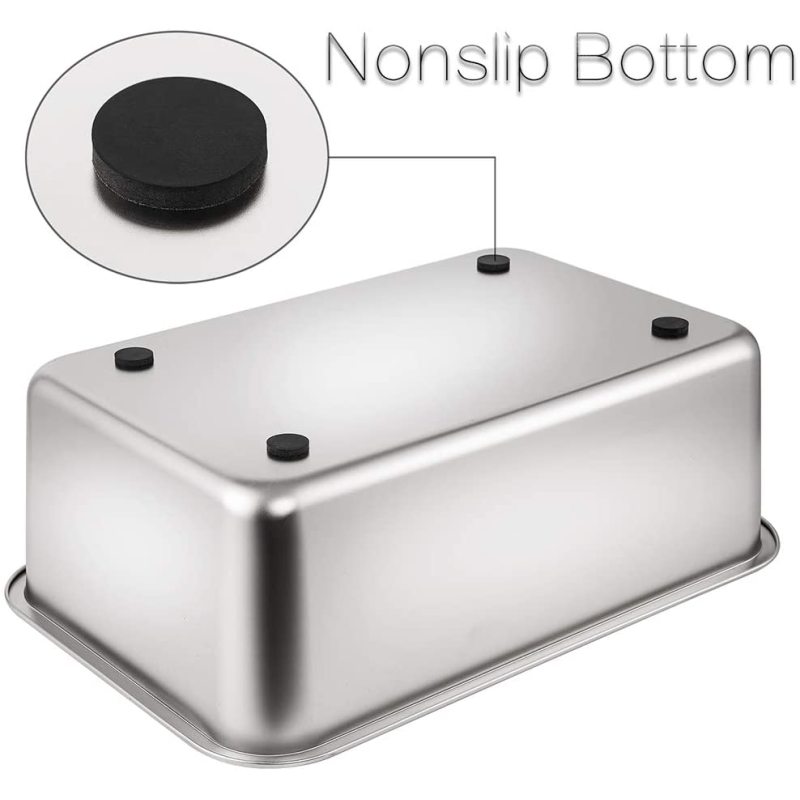 Stainless Steel Litter Box for Cat and Rabbit Odor Control, Non Stick Smooth Surface