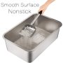 Stainless Steel Litter Box for Cat and Rabbit Odor Control, Non Stick Smooth Surface