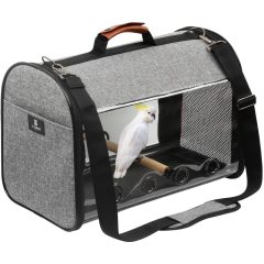 PET Bird Travel Bag Portable Pet Bird Parrot Carrier Transparent Breathable Travel Cage,Lightweight Bird Carrier
