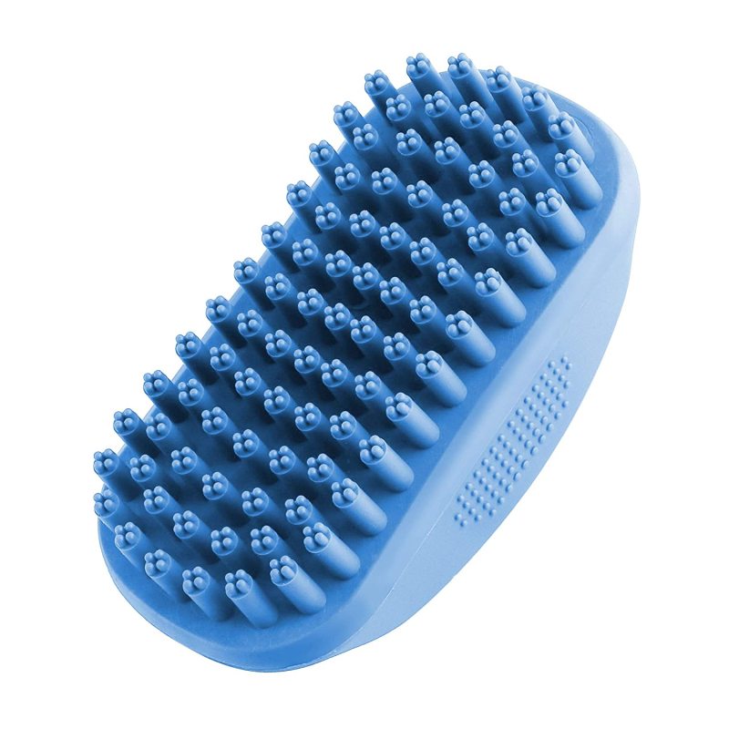 Silicone Dog Bath Brush Pet Hair Remover Brush for Shampooing and Massaging
