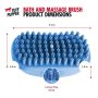 Silicone Dog Bath Brush Pet Hair Remover Brush for Shampooing and Massaging