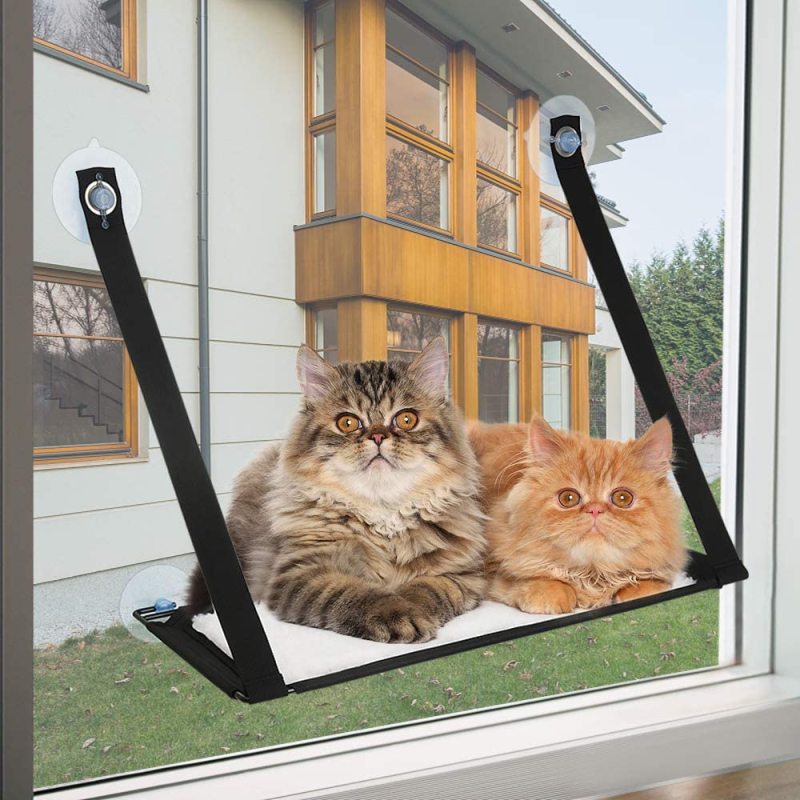 Durable Heavy Suction Cups Hammock Stand Safety Space Saving Cat for Large Cats Suction and Pets