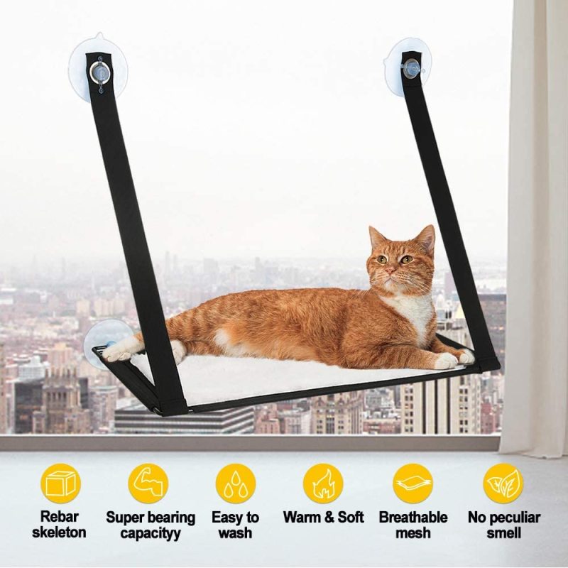 Durable Heavy Suction Cups Hammock Stand Safety Space Saving Cat for Large Cats Suction and Pets