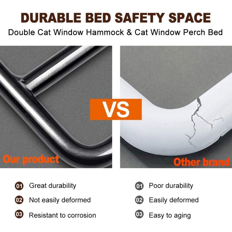 Durable Heavy Suction Cups Hammock Stand Safety Space Saving Cat for Large Cats Suction and Pets
