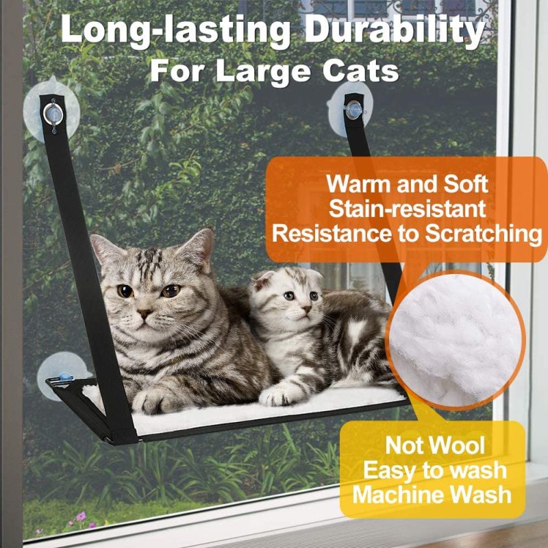 Durable Heavy Suction Cups Hammock Stand Safety Space Saving Cat for Large Cats Suction and Pets