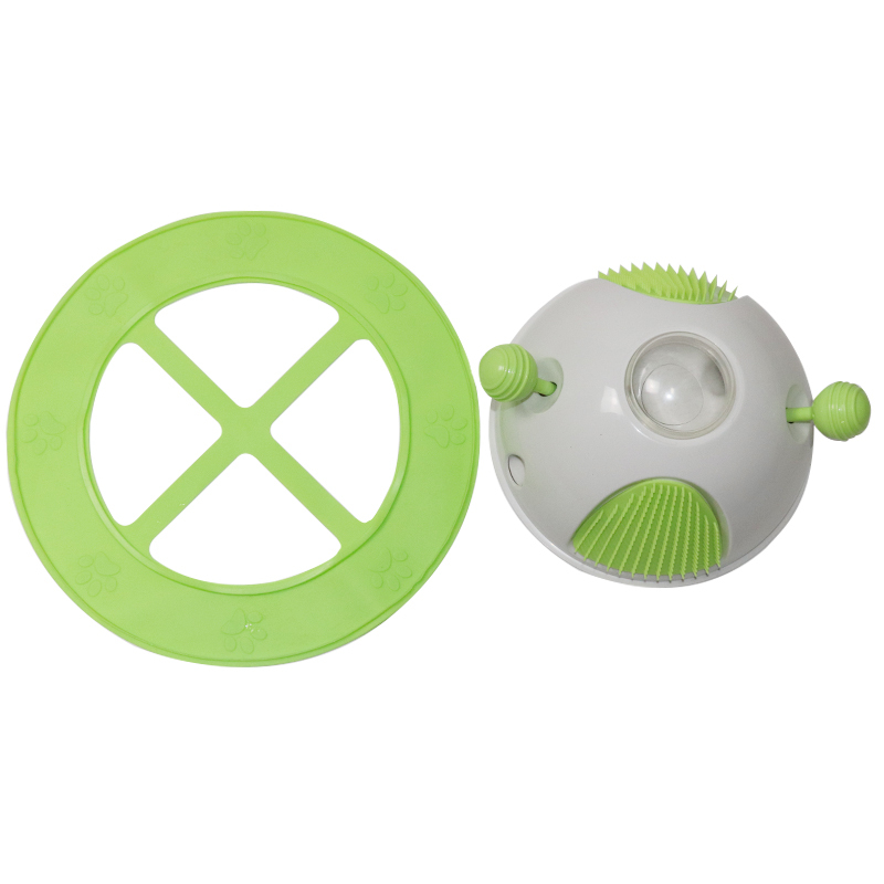 Spaceship leaky food cat toy cross-border hot Puzzle leaky food plate Catnip bell ball pet supplies pet toy