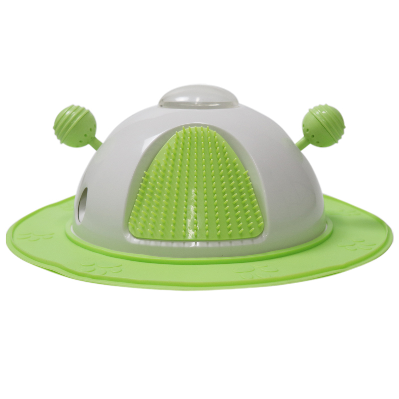 Spaceship leaky food cat toy cross-border hot Puzzle leaky food plate Catnip bell ball pet supplies pet toy