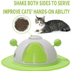 Spaceship leaky food cat toy cross-border hot Puzzle leaky food plate Catnip bell ball pet supplies pet toy