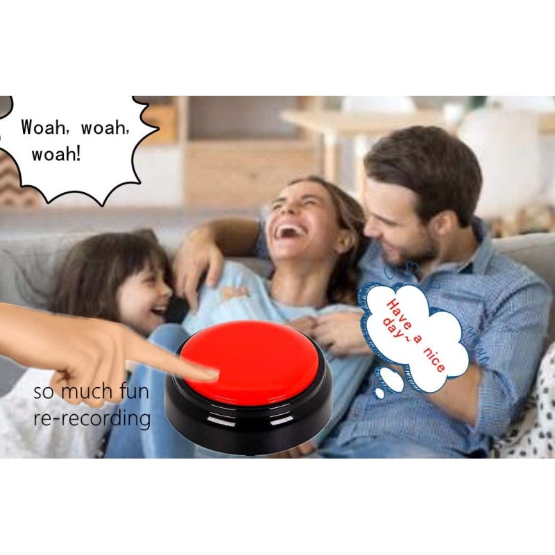 Voice Recording Button Easy Button Record 30 Seconds Talking Message Funny Office Gift Battery Powered Recordable Sound Buttons