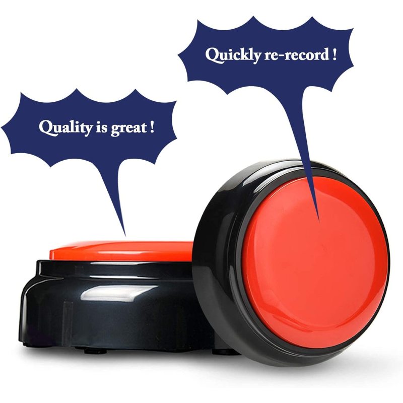 Voice Recording Button Easy Button Record 30 Seconds Talking Message Funny Office Gift Battery Powered Recordable Sound Buttons