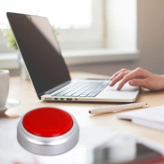 Botón de grabación de voz Botón fácil Grabar 30 segundos Mensaje parlante Regalo de oficina divertido Botones de sonido grabables alimentados por batería (