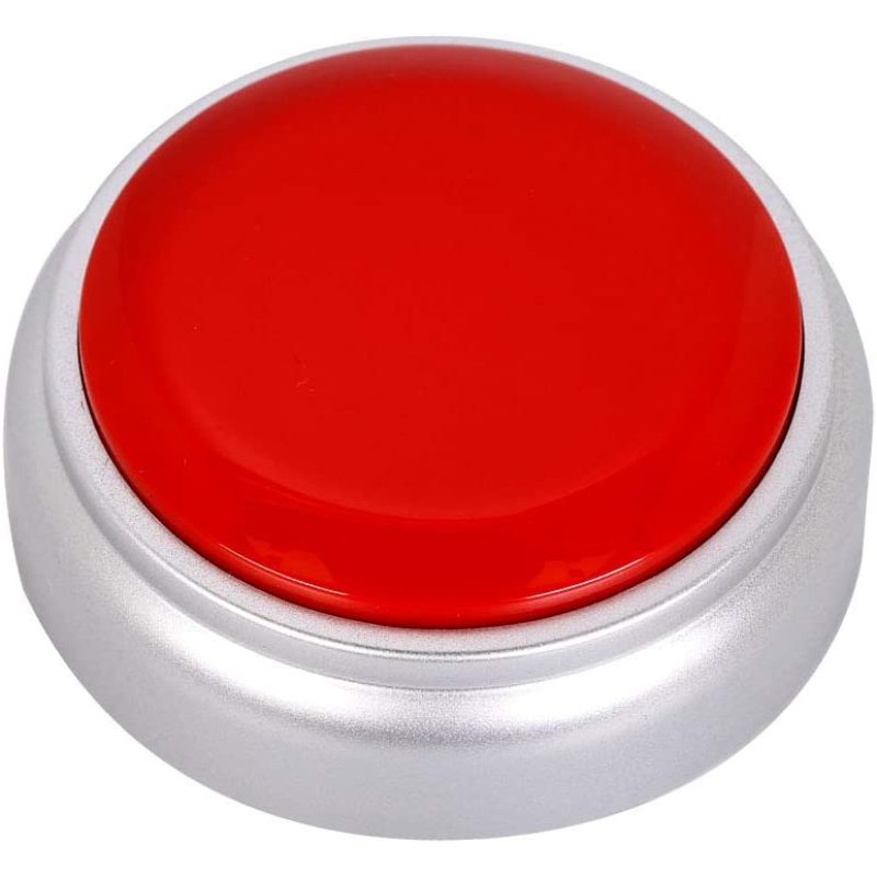 Voice Recording Button Easy Button Record 30 Seconds Talking Message Funny Office Gift Battery Powered Recordable Sound Buttons(