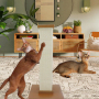 Floor to Ceiling Cat Tree Cat Climbing Tower with Natural Sisal Rope Scratching Tube Pet Ultimate Scratching Post