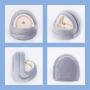 Round Cat Bed Cute and Comfortable Self Warming Plush Calming Cat Bed for Indoor Cats With Treat Balls