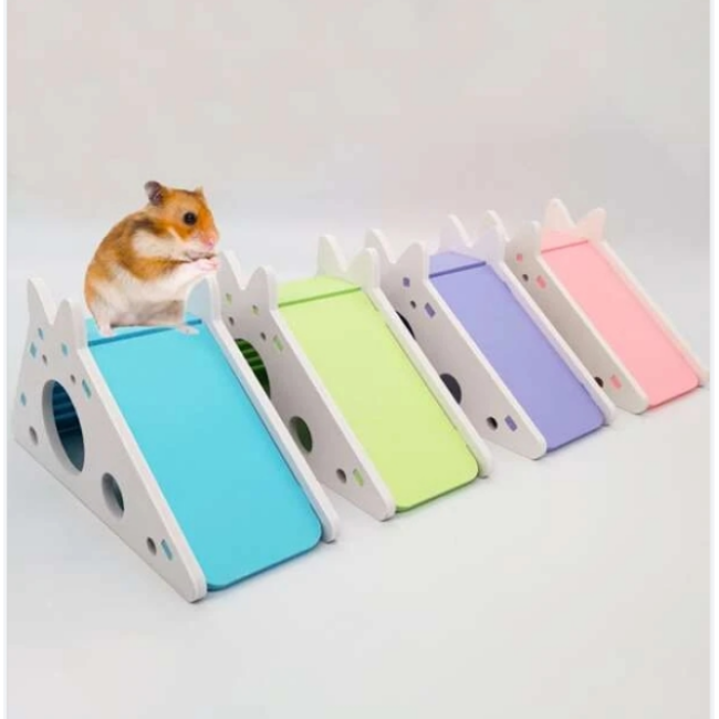 Hamster Toy Slide Hut PVC Assembled Colorful Hut Slide Toy Golden Bear Hamster Supplies