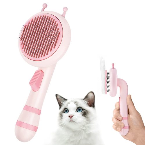 Cat Grooming Brush Self Cleaning Pet Dog Slicker Brush Cat Comb for Massage