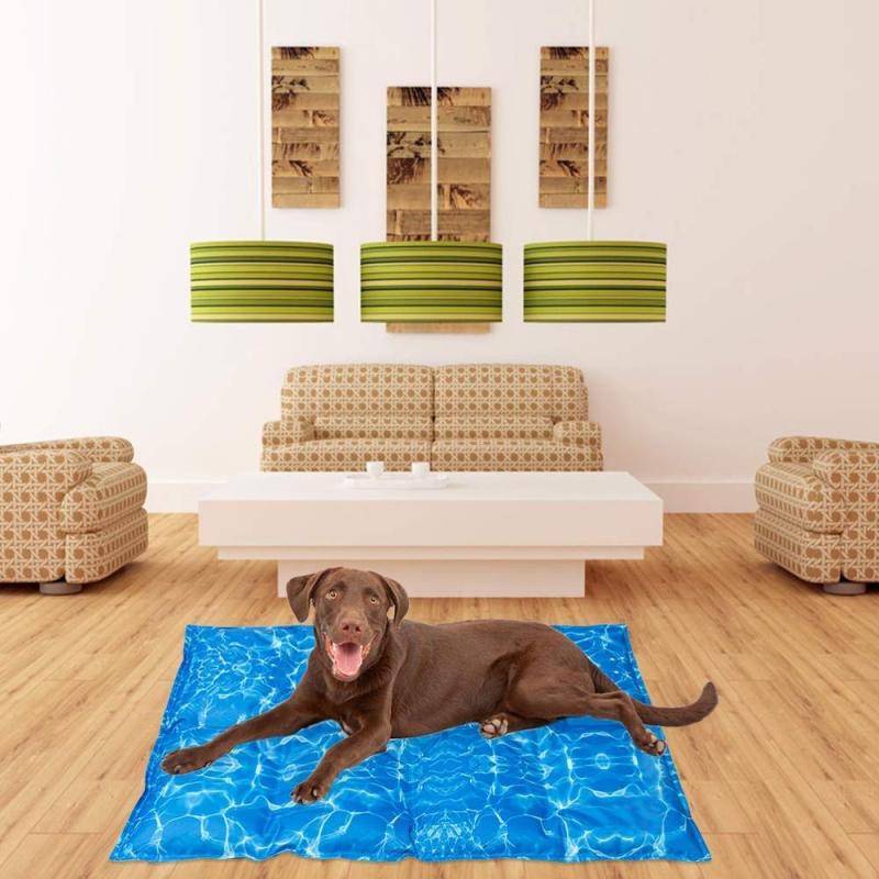 Cooling Mat Pad for Dogs Cats Ice Silk Mat Cooling Blanket Pad Cushion for Bed Seats