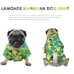 Hawaiian Fashion polyester Tree Print pet dog t shirt wholesale dog summer clothes