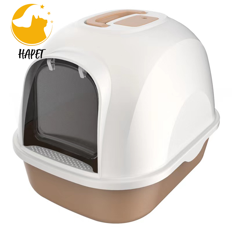 Top Entry Enclosed Cat Kitty Toilet Cat Litter Box with Lid Anti Splashing Cat Litter Boxes